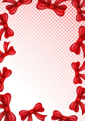 Festive background from realistic bows. Vector