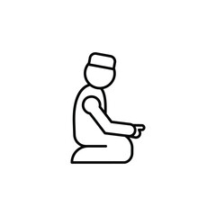 pray icon. outline icon