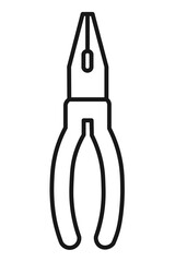 pliers tool in black minimalist Instagram design with transparent background