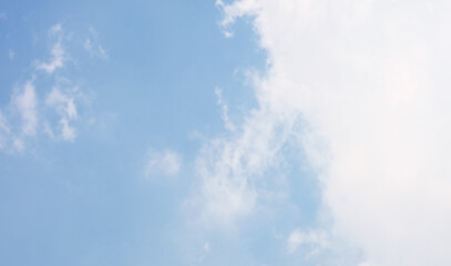 Natural blue sky and white cloud backdrop