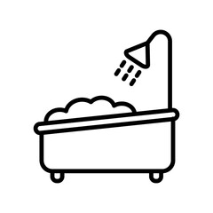 Bathtub icon template PNG