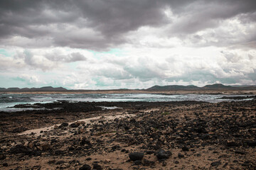 storm clouds over the sea