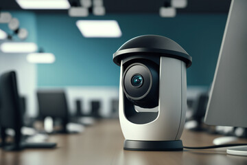 Security camera in an office, ai generated