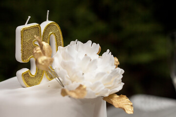 Close-up shot of a cake	