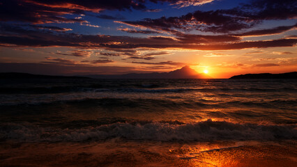 sunset at the beach