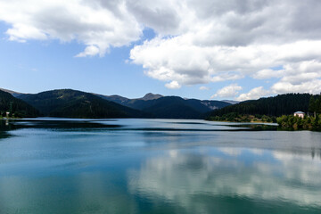 Lake in the mountains in summer