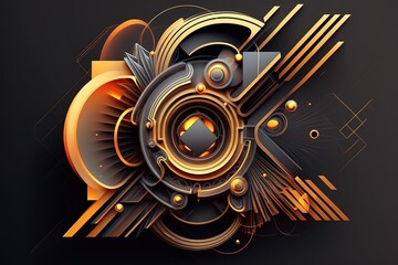 Abstract geometric technology vector design element