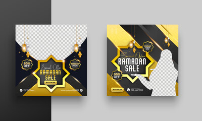 Ramadan Sale Fashion Social Media Post Banner Template 
