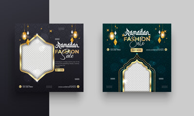 Ramadan Sale Fashion Social Media Post Banner Template 
