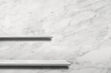 Marble shelf on Glossy Granite wall texture background, White and Grey Marble nature pattern wall surface good for retail counter shop,Backdrop Background luxury interior interior design decoration