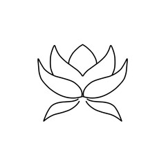 Lotus flower outline icon