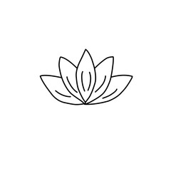 Lotus flower outline icon
