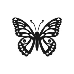 Butterfly icon, Butterfly silhouette Isolated vector illustration