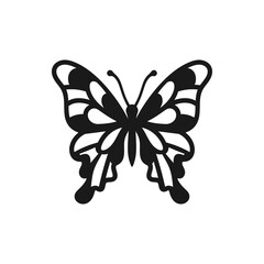 Butterfly icon, Butterfly silhouette Isolated vector illustration