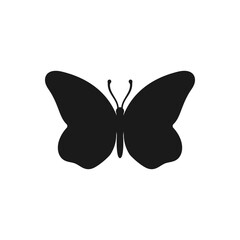Butterfly icon, Butterfly silhouette. Isolated vector illustration