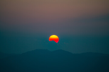 The day the sun sets behind the clouds