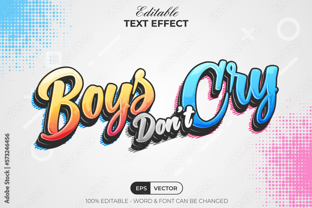 Poster editable text effect sticker style. editable text effect scribble.