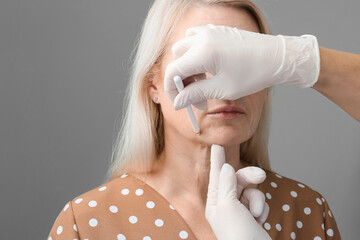 Woman and beauty injections