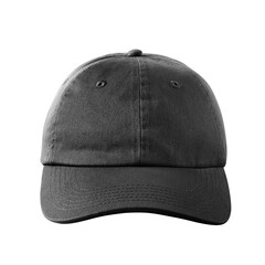 Baseball cap color black isolated