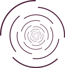 An abstract transparent circular spiral shape design element.