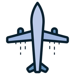 delivery service using airplane icon