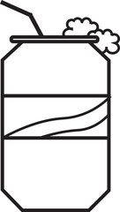 bottle soda icon in flat style. baverage sign bussiness concept