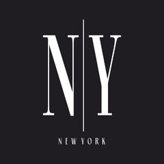 NEW YORK typographic slogan illustration print for graphic tee t shirt or poster - Vector