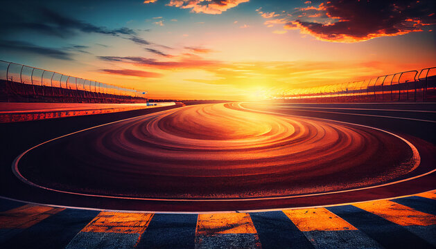 Panoramic view of abstract race Ring.