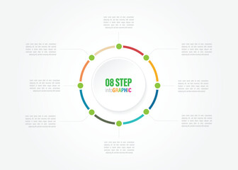 Pie charts for infographics. colorful Elements with 3, 4, 5, 6, 7, 8, 9, 10 steps, options.