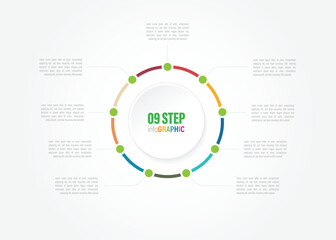 Pie charts for infographics. colorful Elements with 3, 4, 5, 6, 7, 8, 9, 10 steps, options.