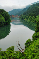 Japanese scenery - river in the mountains
