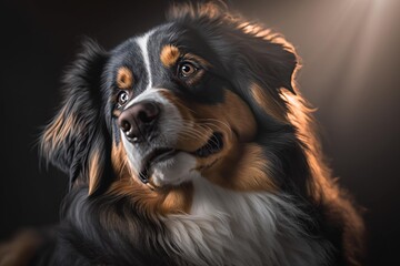 Adorable fluffy dog. Generative AI.