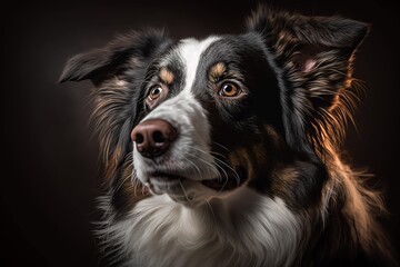 Adorable fluffy dog. Generative AI.