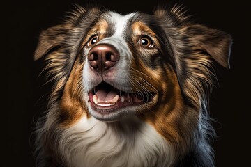 Adorable fluffy dog. Generative AI.