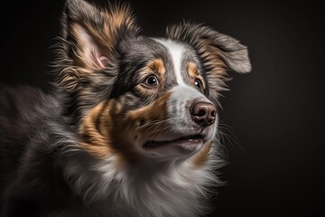 Adorable fluffy dog. Generative AI.