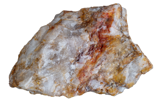 pierre d'une mine d'or sur fond transparent