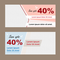 Fototapeta premium New Simple and Minimalist Web Banner Design