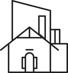 House Line Icon Vector. Home icon. Vector thin line icon
