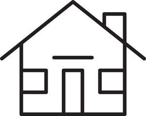 House Line Icon Vector. Home icon. Vector thin line icon