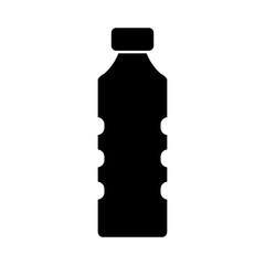 Plastic bottle silhouette icon. Drink bottle. Vector.