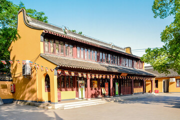 Fototapeta na wymiar Landscape of Longhua temple,located in Shanghai,China