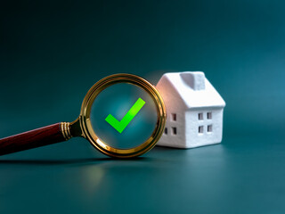 House online search, property survey, buying, selling and real estate finding concepts. Digital...