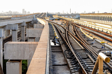Fototapeta na wymiar Shanghai Metro Train track in Shanghai,China