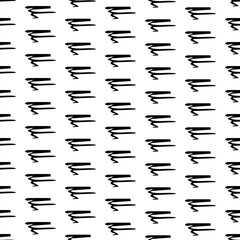 Seamless pattern with black pencil brushstrokes