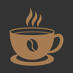 Coffee cup icon. Coffee time symbol.  Flat style vector illustration for coffee food and beverages design element