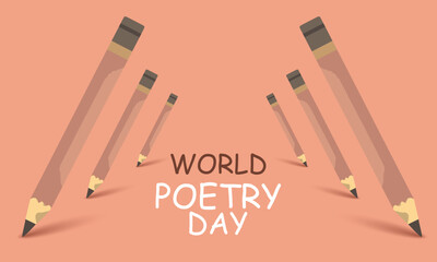 World Poetry Day. Holiday concept. Template for background, banner, card, poster