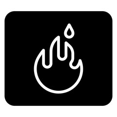 flammable packaging sign icon