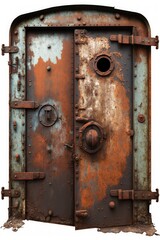 Illustration of an isolated old door - Created with Generative AI