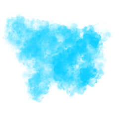 Abstract Cloud/Smoke Design in Blue Watercolor Gradient