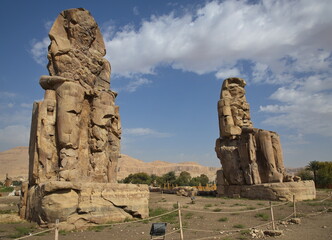 Colossi of Memnon at Luxor,Egypt,Africa
